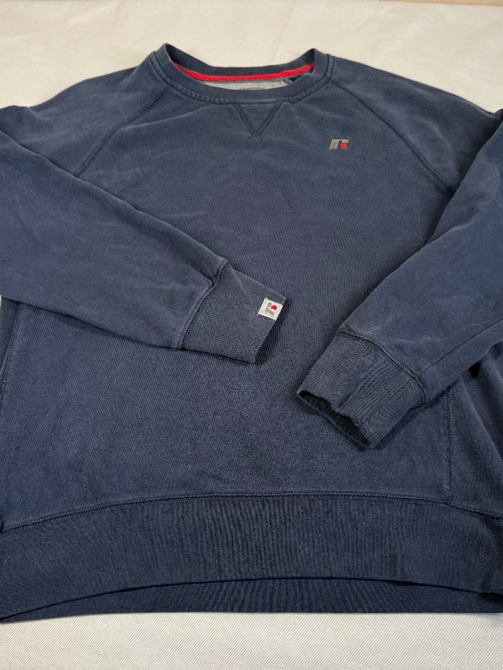 Russell Men's Premium Fleece Retro Sweatshirt Size Medium - Blue
